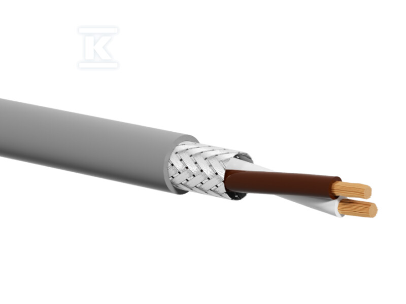 Kabel sterowniczy LiYCY 2×1.00 PVC Eca 500m szary ALANTEC KS-LIYCY-PV-02100-500
