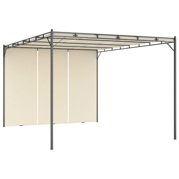 Zadaszenie ogrodowe Kremowy 4 x 3 x 2.25 m Tkanina vidaXL 507826
