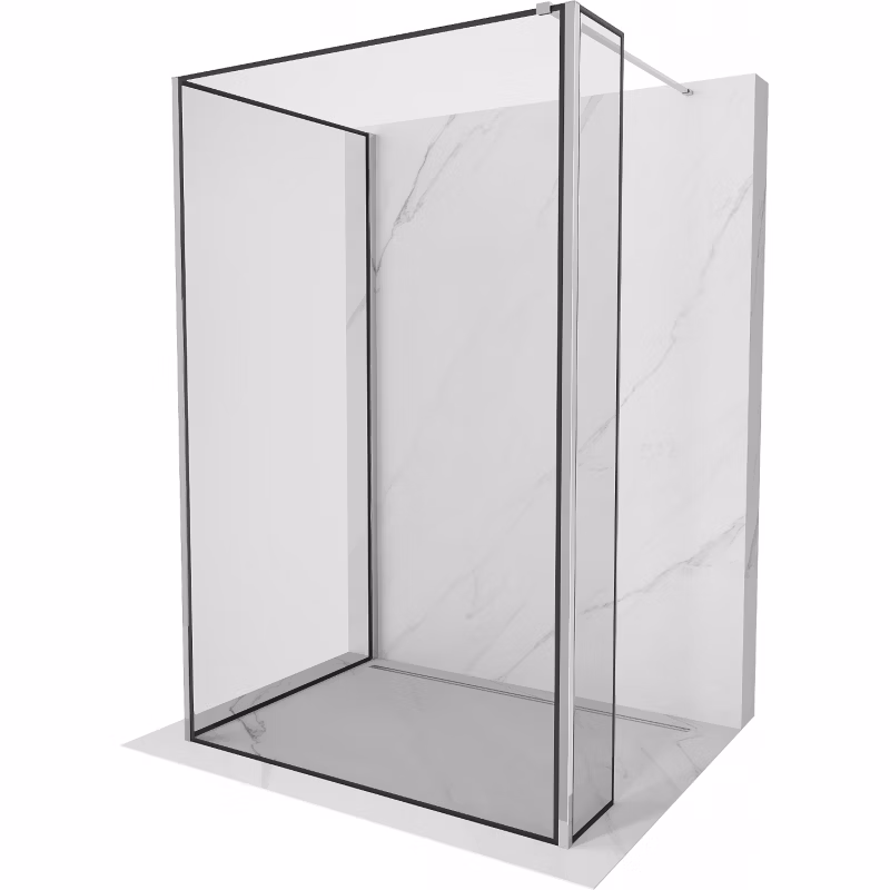 Ścianka prysznicowa Mexen Kioto czarny wzór 110 x 90 x 40 cm 800-110-090-221-01-70-040 1 szt.