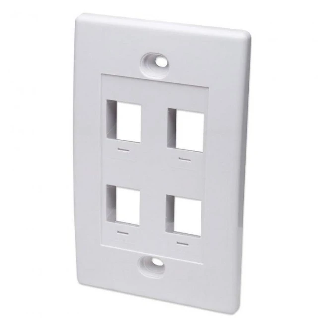 Czteroportowy panel na moduły Keystone do puszki 517874 IWP‑MD PSTR‑4W