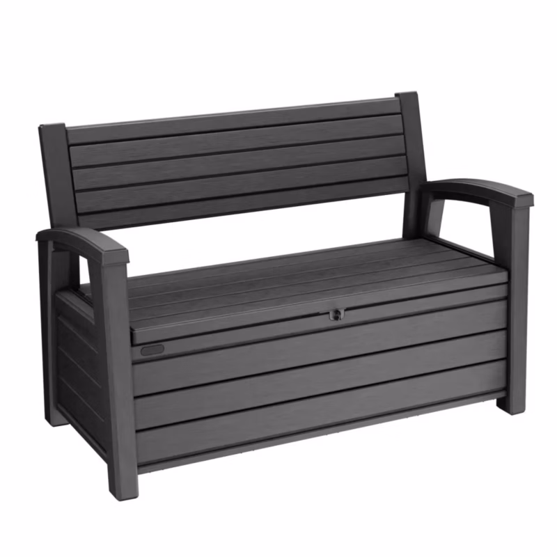 Ławka ze skrzynią Keter HUDSON BENCH NON BRUSH 133x61x89cm Grafitowa 1 szt.