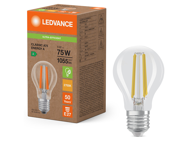 Żarówka LED Bańka E27 5W z ciepłą barwą światła 474443