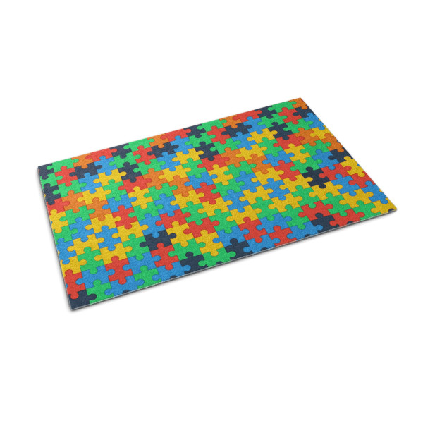Wycieraczka pod drzwi 60×40 Puzzle kolorowe elementy Tulup 1024003