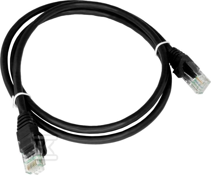 Patchcord U/UTP kat.6 PVC 1.0m czarny ALANTEC KKU6CZA1