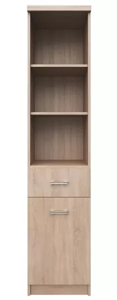 Wysoki regał słupek z szufladą dąb sonoma – Xyro 638482