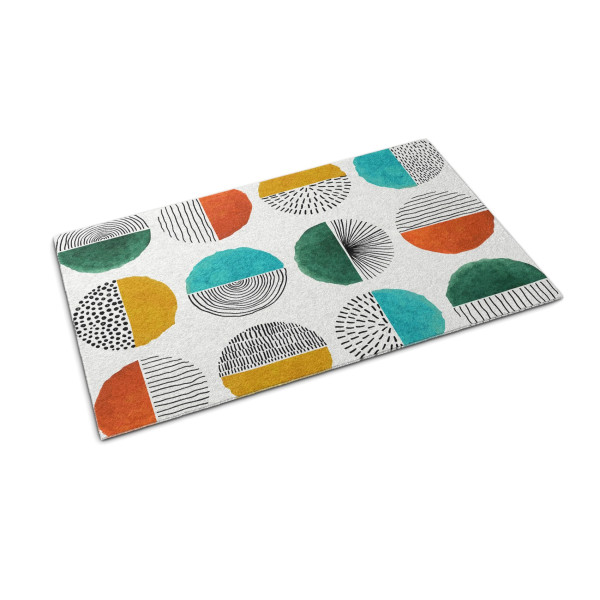 Wycieraczka zewnętrzna 90×60 Kółka Linie geometria pod drzwi Tulup 1022761