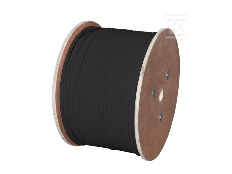Kabel F/UTP kat.6, teleinformatyczny, PE zewnętrzny suchy, Fca 4x2x23 AWG, 1Gb/s (10Gb/s do 55m), czarny, 500m – ALANTEC KIF6OUTS500