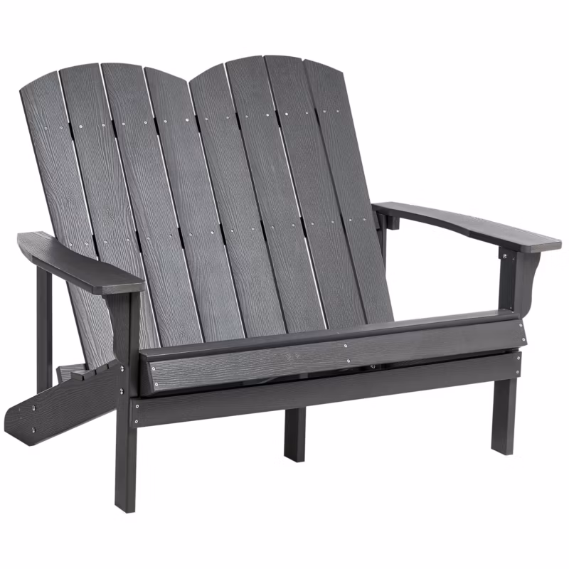 Ławka ogrodowa Adirondack 125 cm Ciemnoszary 1 szt.