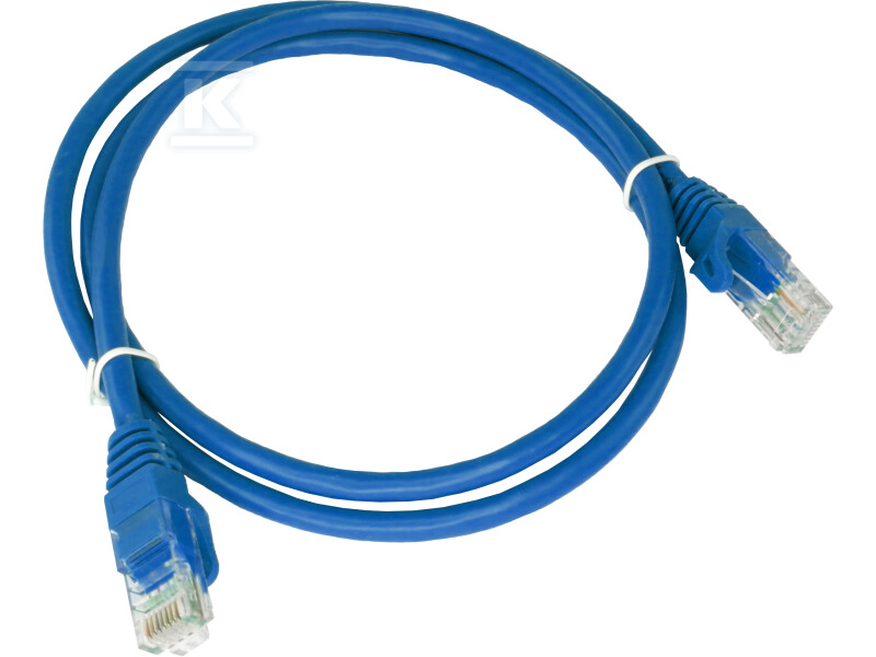 Patchcord U/UTP kat.5e PVC 0.25m niebieski ALANTEC KKU5NIE0.25
