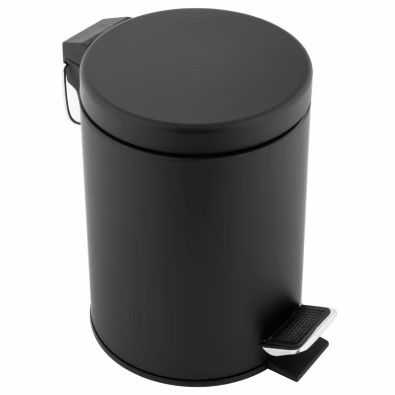 Łazienkowy kosz LABI Yoka Home na śmieci do toalety WC czarny – 1 szt.