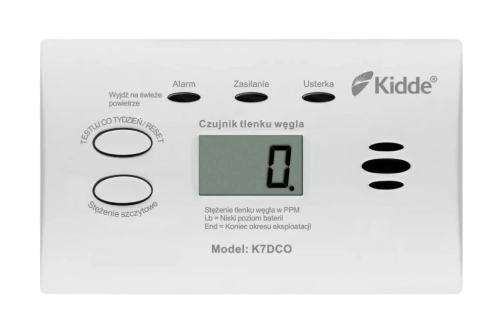 Czujnik czadu bateryjny z wyświet Kidde K7DCO