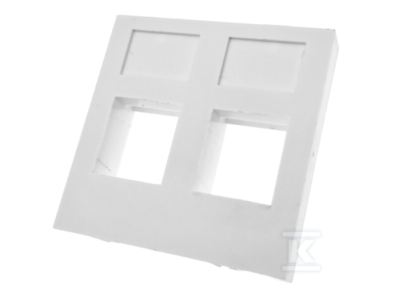 Adapter 45×45 2xRJ45 (płaski) ALANTEC OS024