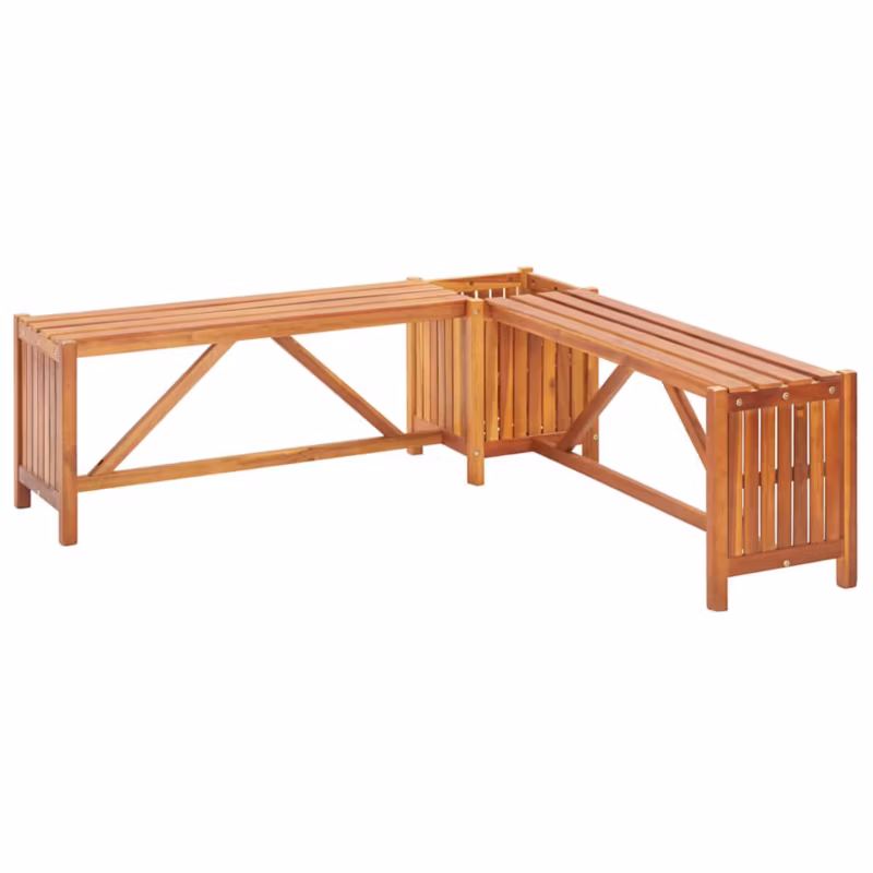 Ławka ogrodowa vidaxl 117 x 117 x 40 cm 46345 brąz 1 szt