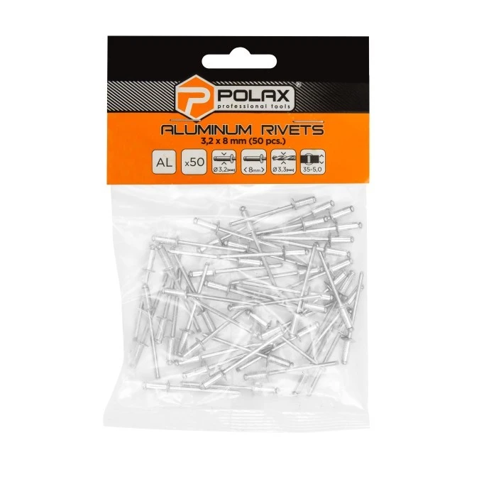 Nity aluminiowe 3,2 x 8 mm (37‑004)