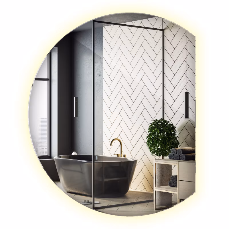 Łazienkowe Ledowe Lustro Wallfluent 70 x 80 cm Podświetlane z neutralnym światłem 1 szt.